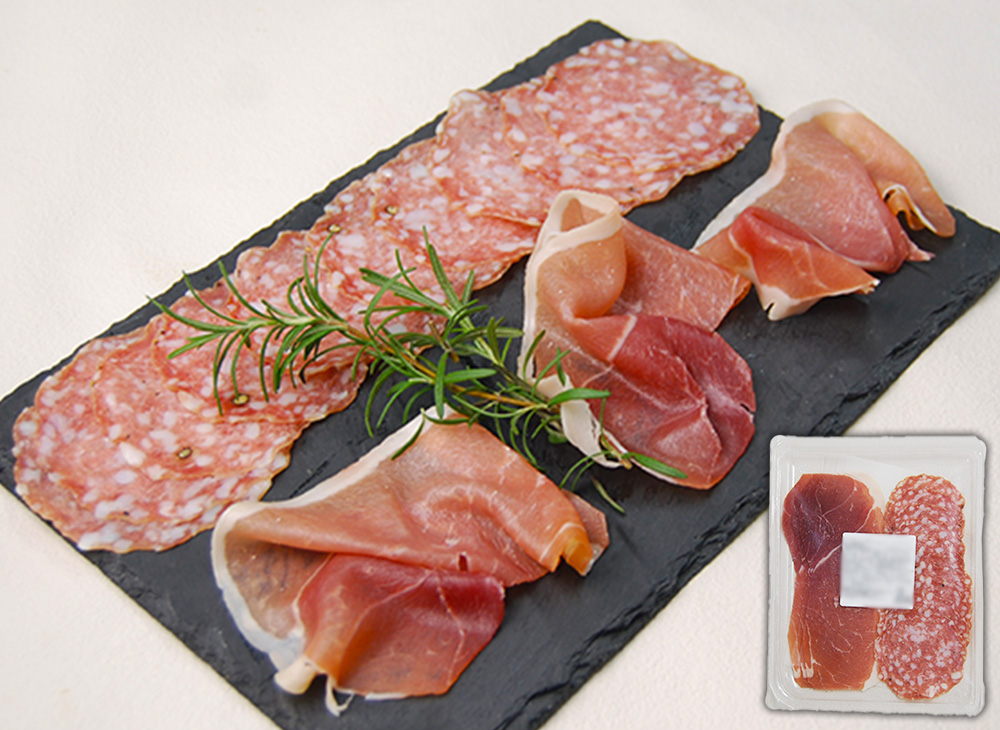 【フランス産生ハム＆サラミの豪華セット！】ジャンボンドバイヨンヌ ＆ロゼットサラミ　７０g