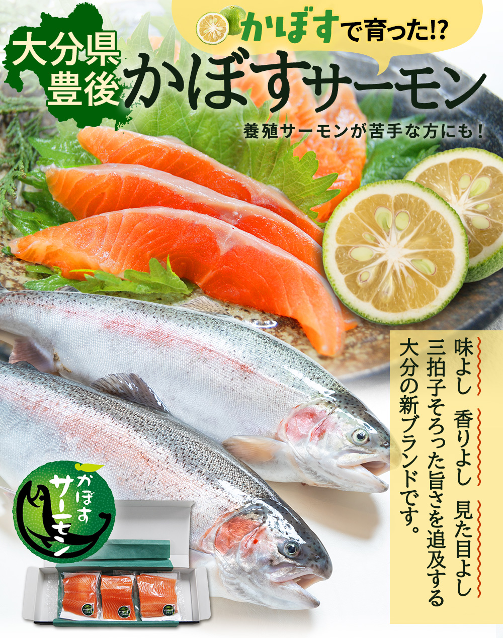 大分県豊後　かぼすサーモン